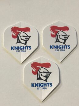 NRL Newcastle Knights White Dart Board Dart Flights