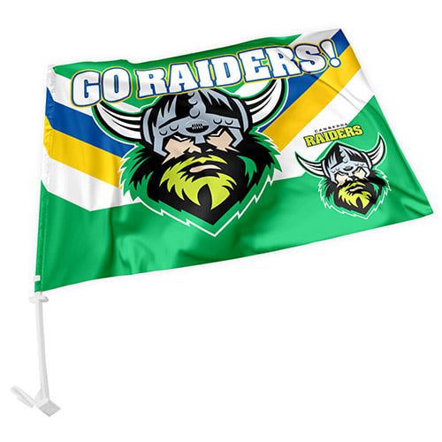Canberra Raiders NRL Clip on Window CAR Flag includes Pole 1 Canberra Raiders NRL Clip on Window CAR Flag includes Pole