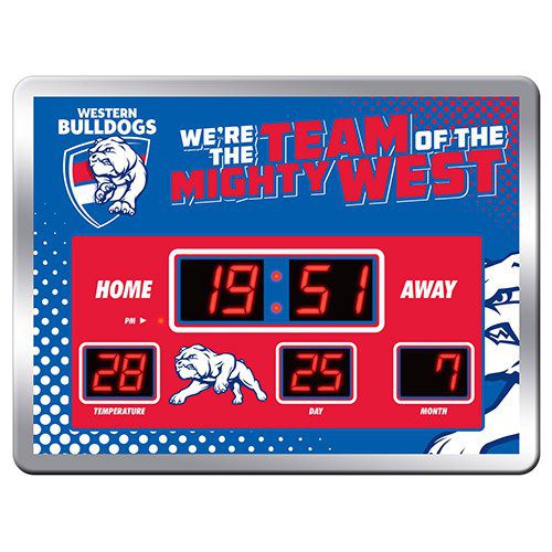 Western Bulldogs AFL Scoreboard Clock Official Licensed Supporter Gift 1 Western Bulldogs AFL Scoreboard Clock Official Licensed Supporter Gift