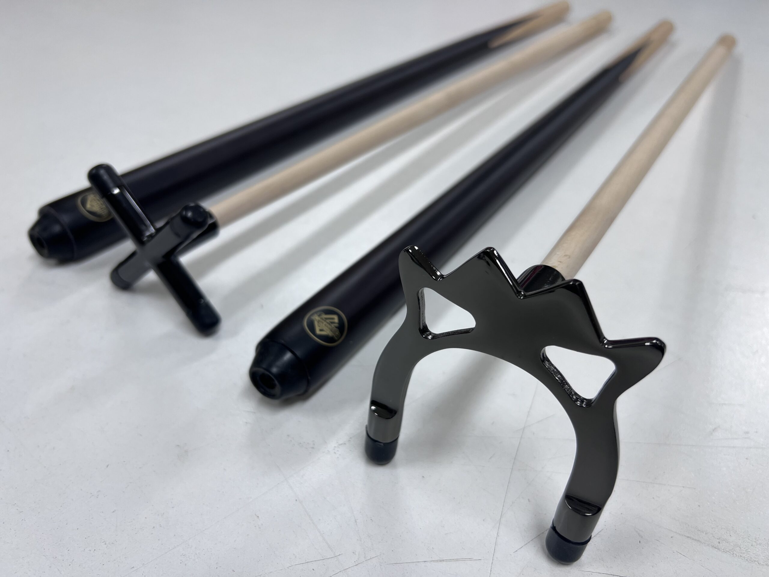 Wooden Maple Pool Snooker Billiard Cue Black Chrome REST and SPIDER SET 1 Wooden Maple Pool Snooker Billiard Cue Black Chrome REST and SPIDER SET