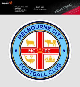 Melbourne City A-League 4WD Car Bike Mega Decal Sticker