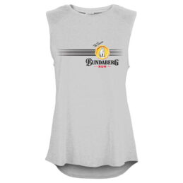 Bundaberg Rum Bundy Bear Ladies Stripe Print Tank Top Shirt - Collector Apparel