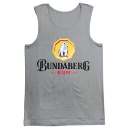 Bundaberg Rum Bundy Bear Men's Dark Grey Rosette Tank Singlet-shirt - Collector Apparel