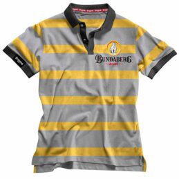 Bundaberg Rum Bundy Men's Embroidered Polo Shirt Grey Yellow - Collector Apparel