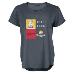 Bundaberg Rum Bundy Ladies Navy Square Logo Tank Top T-Shirt - Collector Apparel