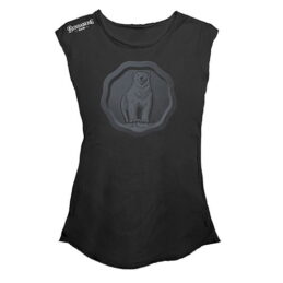 Bundaberg Rum Bundy Ladies Black Monochrome Rosette Tank Top T-Shirt - Collector Apparel
