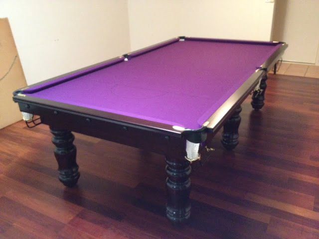 NPC Pool Snooker Billiard Table 9ft Classic Mahogany with Purple Felt 2 NPC Pool Snooker Billiard Table 9ft Classic Mahogany with Purple Felt - Image 2