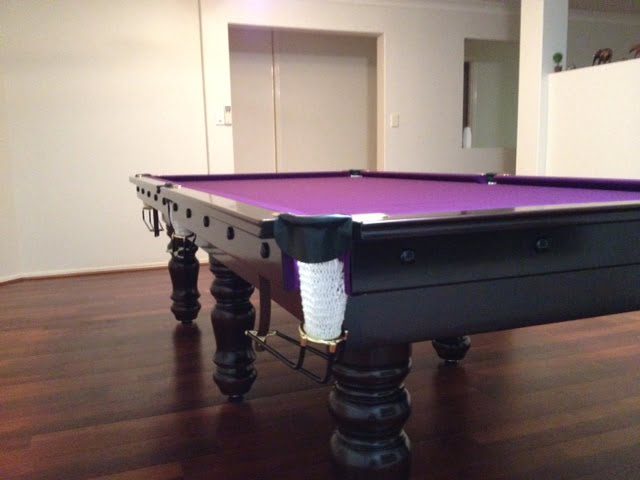 NPC Pool Snooker Billiard Table 9ft Classic Mahogany with Purple Felt 1 NPC Pool Snooker Billiard Table 9ft Classic Mahogany with Purple Felt