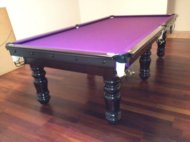 NPC Pool Snooker Billiard Table 9ft Classic Mahogany with Purple Felt 3 NPC Pool Snooker Billiard Table 9ft Classic Mahogany with Purple Felt - Image 3