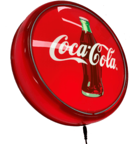 Coca Cola Coke Bottle RED LED Bar Lighting Wall Sign Light Button