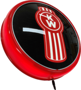 Kenworth KW Semi Trailer LED Bar Lighting Wall Sign Light Button RED