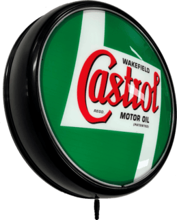 Castrol Motor Oil LED Bar Lighting Wall Sign Light Button Black