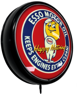 ESSO Motor Oil LED Bar Lighting Wall Sign Light Button Light Black