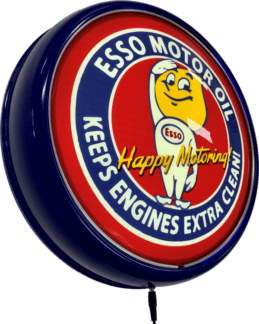 ESSO Motor Oil LED Bar Lighting Wall Sign Light Button Blue