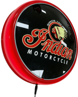Indian Motorcycle LED Bar Lighting Wall Sign Light Button RED