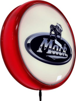 Mack Truck Semi Trailer LED Bar Lighting Wall Sign Light Button White/Red