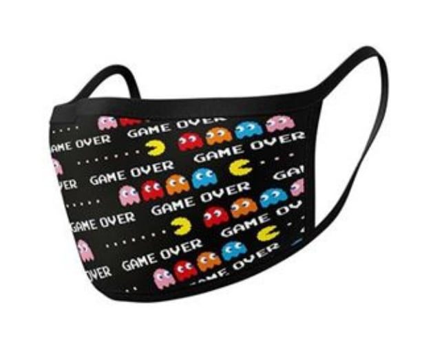 Pac-Man Game Over Twin Pack Adult Washable Face Masks 1 Pac-Man Game Over Twin Pack Adult Washable Face Masks