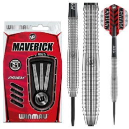 WINMAU 80% Tungsten Darts Maverick Dynamic Grip Steel Tip 21g To 25g Gram