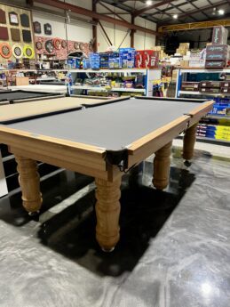 NPC Pool Snooker Billiard Table 8ft Solid Tasmanian Oak Charcoal Felt