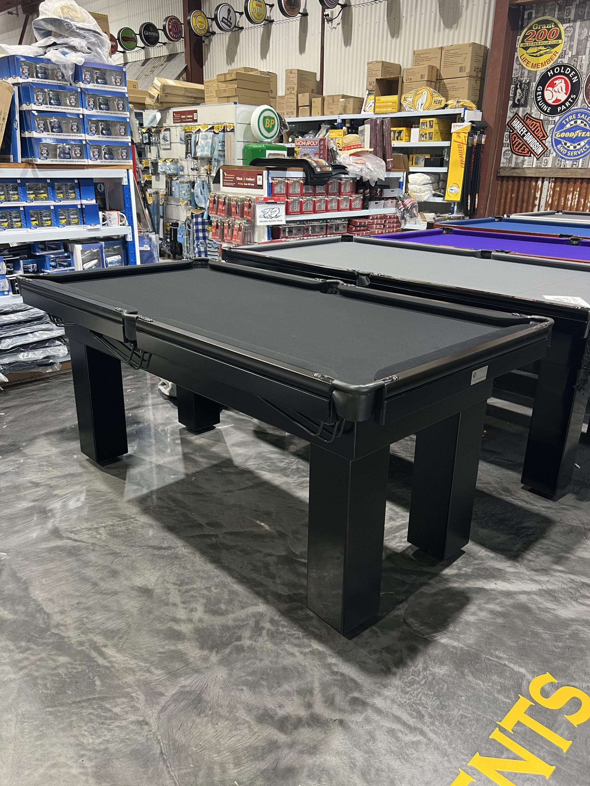 NPC Pool Table 6ft Slate Top Black with Black Felt Square legs 1 NPC Pool Table 6ft Slate Top Black with Black Felt Square legs