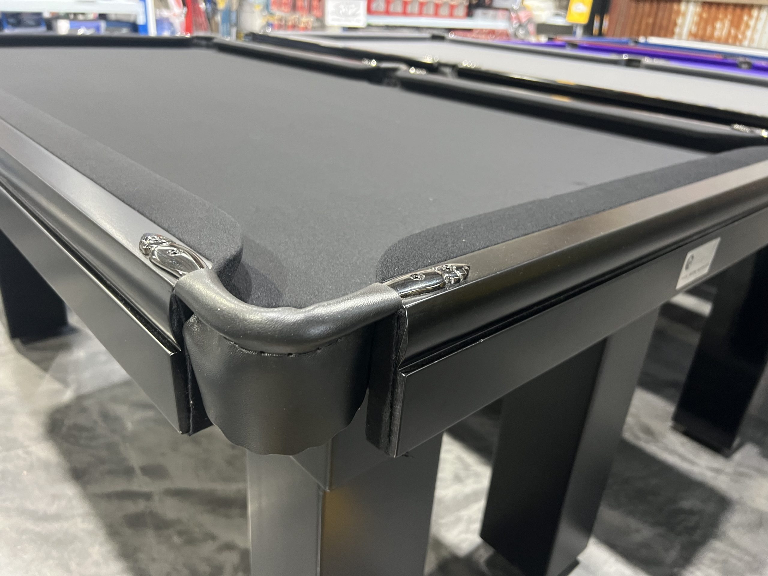 NPC Pool Table 6ft Slate Top Black with Black Felt Square legs 3 NPC Pool Table 6ft Slate Top Black with Black Felt Square legs - Image 3