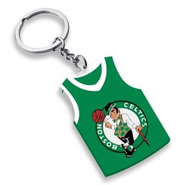 Boston Celtics NBA Basketball Rubber Keyring with Team Logo Screen Print
