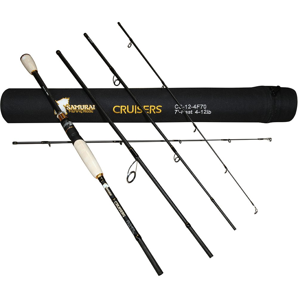Samurai Cruisers Carbon Fishing Rod Spin Fast 5ft 9 inch 3 Piece 16 - 25lb Pound 1 Samurai Cruisers Carbon Fishing Rod Spin Fast 5ft 9 inch 3 Piece 16 - 25lb Pound