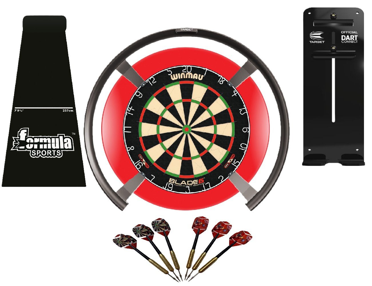 Target Darts OMNI Full Set Up Includes Winmau Blade 6, Red Surround, Target Connect Tablet Holder, Formula Sport Dart Mat + Darts 1 Target Darts OMNI Full Set Up Includes Winmau Blade 6, Red Surround, Target Connect Tablet Holder, Formula Sport Dart Mat + Darts