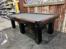 NPC Pool Table 8ft Classic Black Walnut Top Rail Pewter Felt