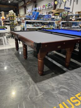 Standard Traditional Walnut Pool Snooker Billiard Table 8ft Charcoal Felt