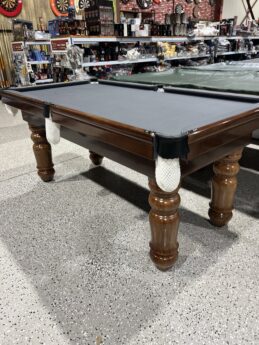 NPC Pool Table 6ft Slate Top Light Walnut with Charcoal Felt