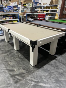 Standard Modern Walnut Pool Snooker Billiard Table 8ft English Taupe Felt